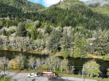 120 Alpine View Rd, Tahsis - aerial overview of river