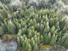 Lot 42 Sonora Island - aerial overview with lines
