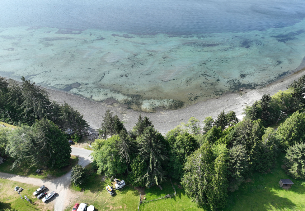 185 Kaleva Rd - aerial overview out to ocean