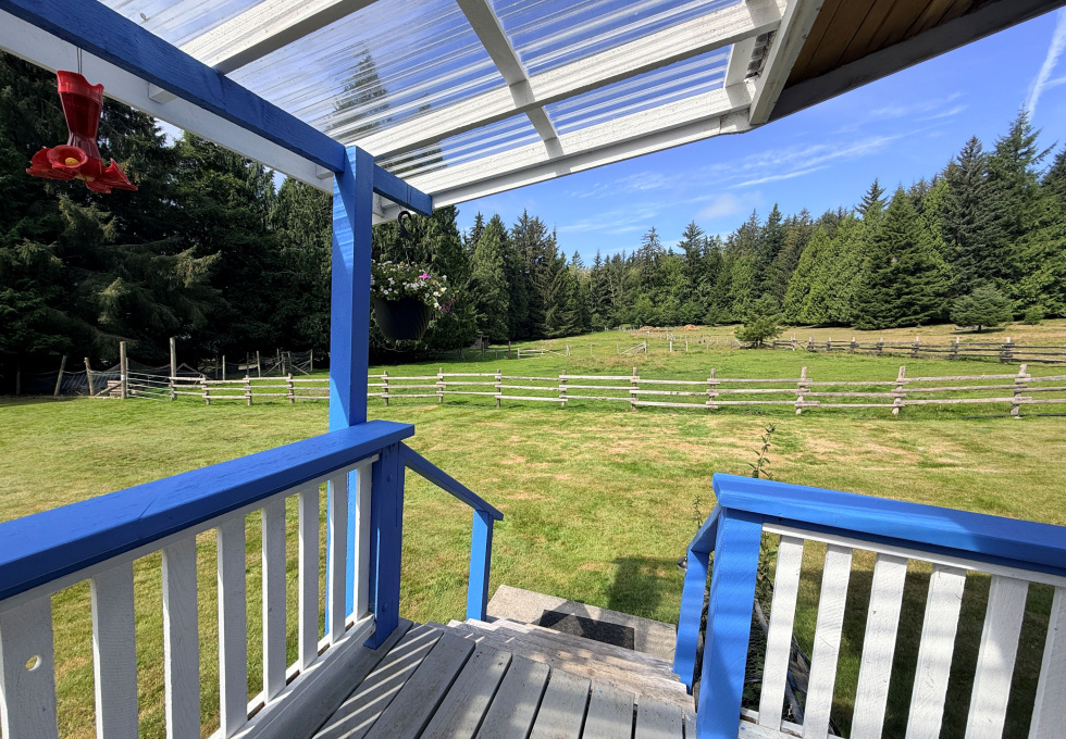 185 Kaleva Rd - looking out from deck of camp office