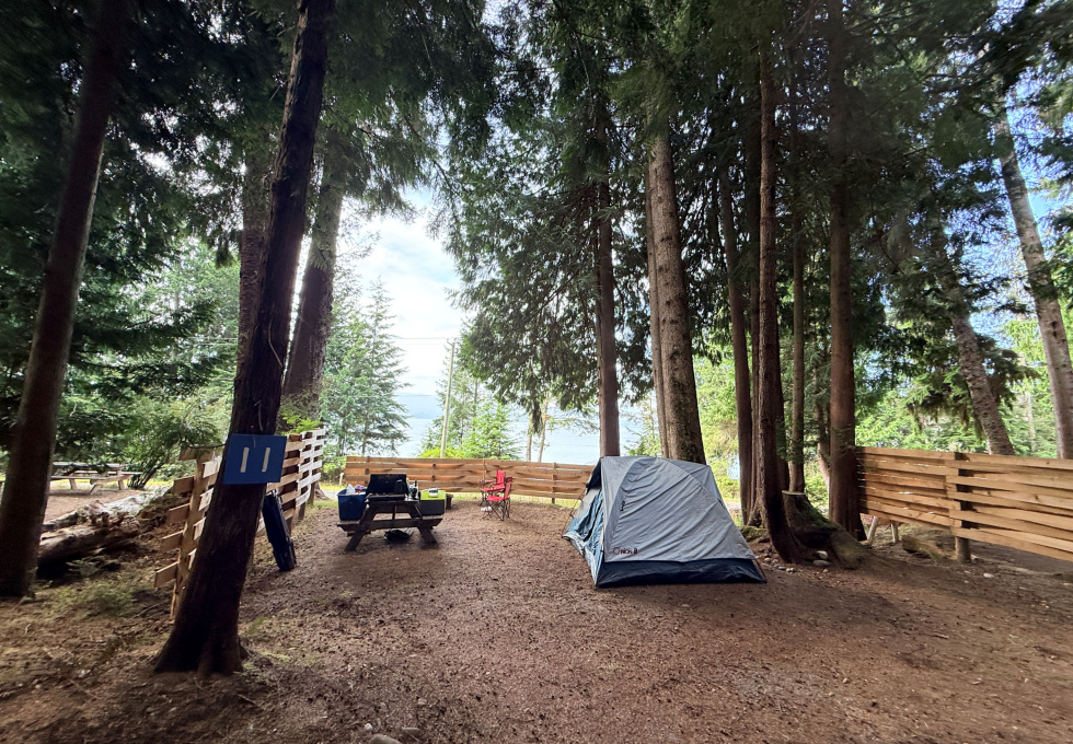 185 Kaleva Rd - campsite under the trees